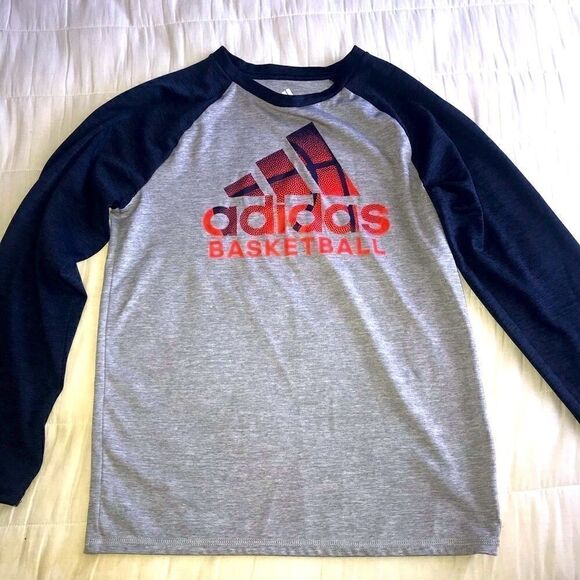 Adidas boys long sleeve basketball T-shirt - Picture 1 of 2